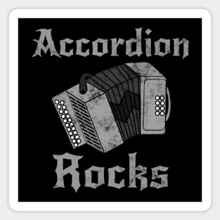 Accordion Rocks, Accordionist Goth Heavy Rock Folk Musician Magnet